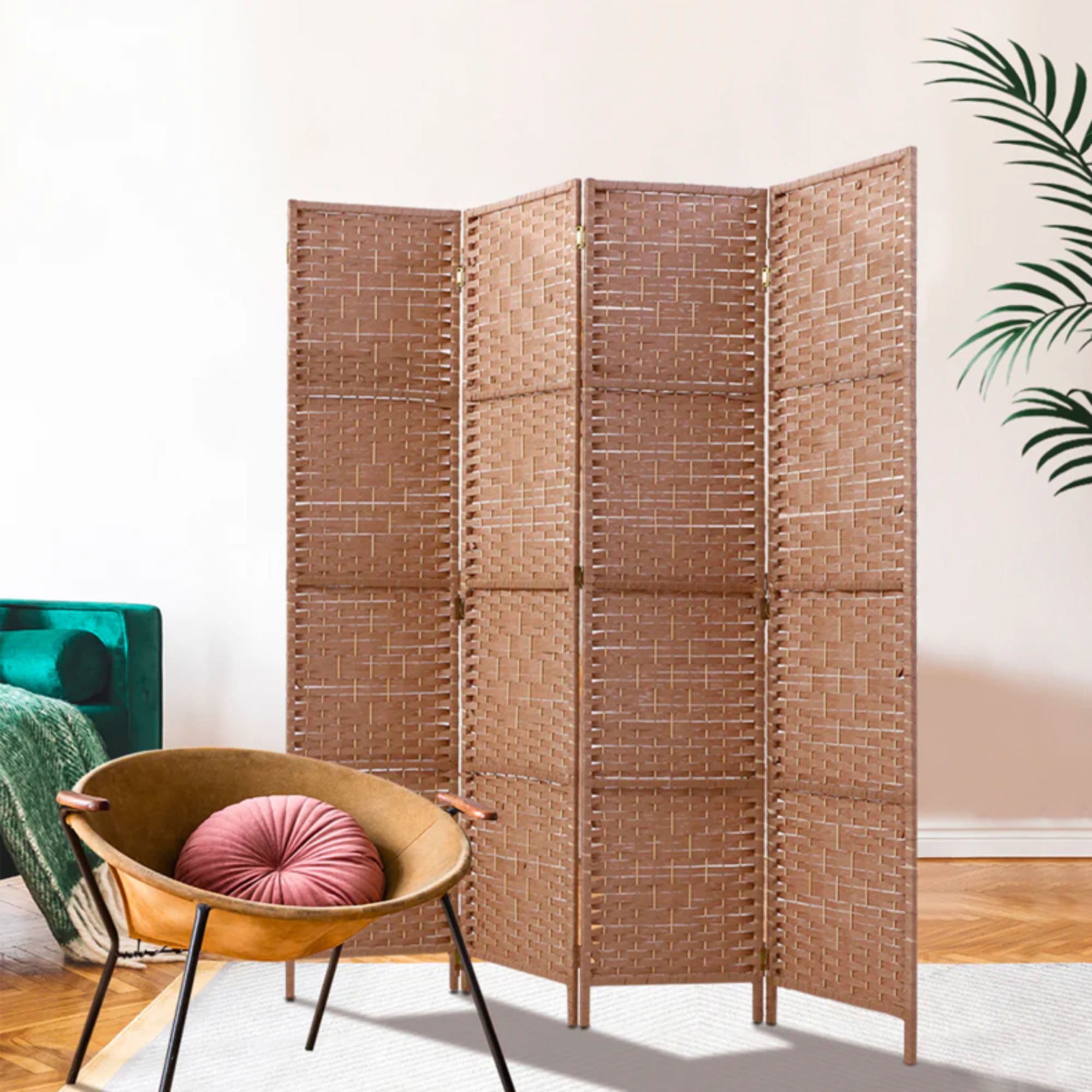 4 Panel Rattan Room Divider Natural Kitchen Warehouse™